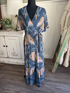 azure maxi dress free people Free People Azure Midi Dress in Lilac & Ecru